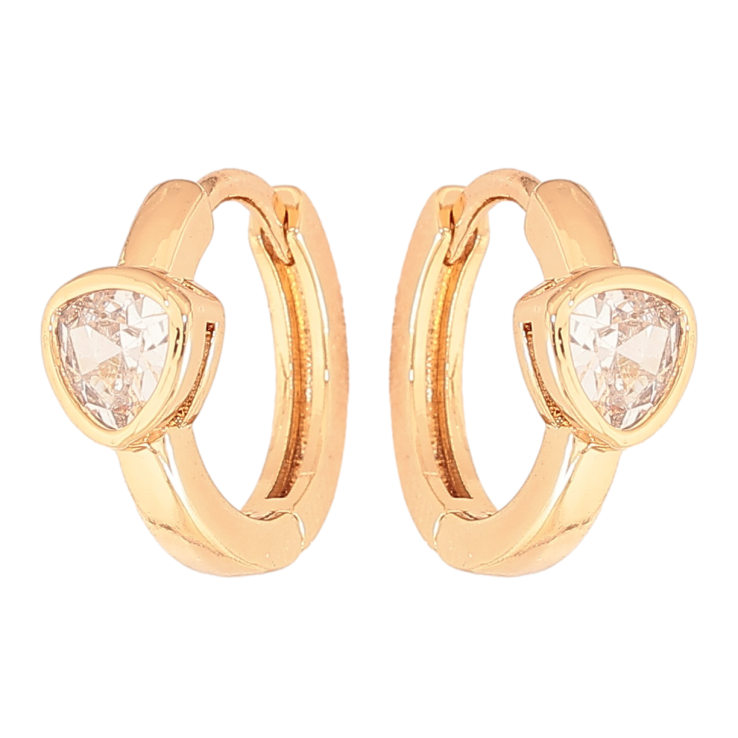 Сережки Xuping колір Позолота 18K колечка "Візерунок з кристалами" фото №2 Сережки Xuping колір Позолота 18K колечка "Візерунок з кристалами" фото №2