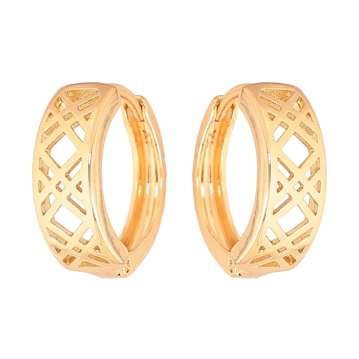 Сережки Xuping колір Позолота 18К колечка "Декоративний візерунок" фото №25 Сережки Xuping колір Позолота 18К колечка "Декоративний візерунок" фото №25