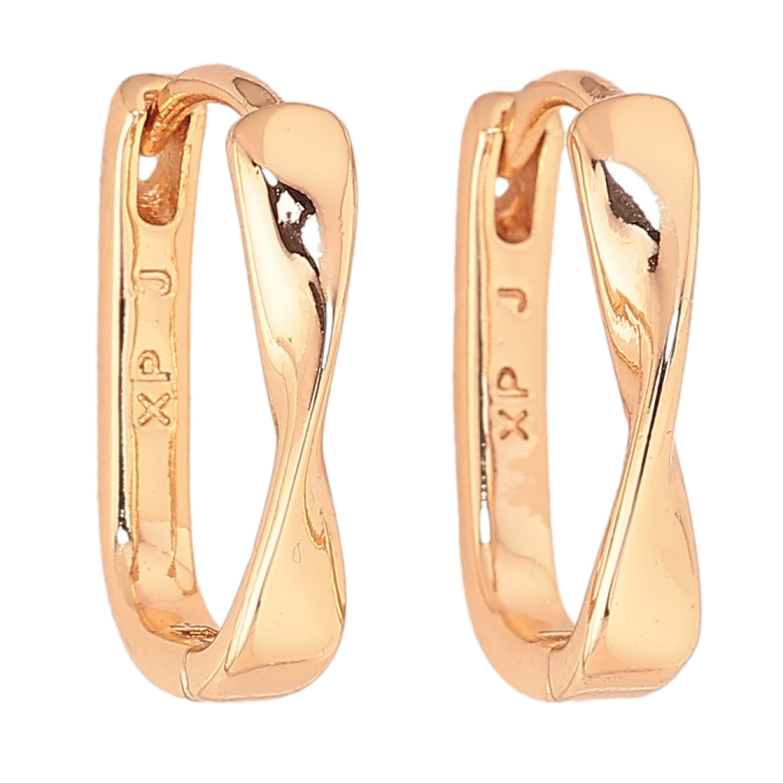 Серьги Xuping цвет Позолота 18К колечки "Декоративный узор" фото №1 Серьги Xuping цвет Позолота 18К колечки "Декоративный узор" фото №1