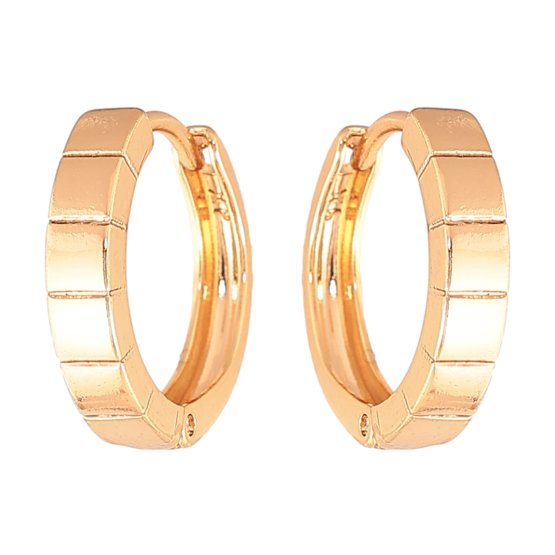 Сережки Xuping колір Позолота 18K колечка "Декоративний візерунок" фото №1