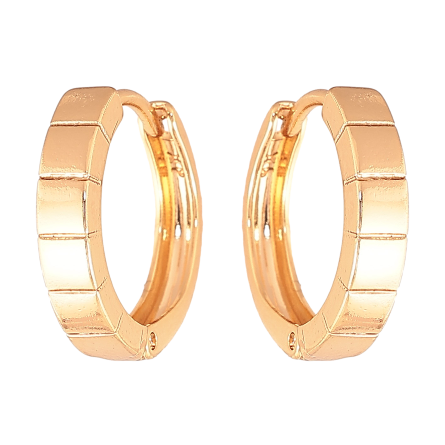 Сережки Xuping колір Позолота 18K колечка "Декоративний візерунок" фото №1