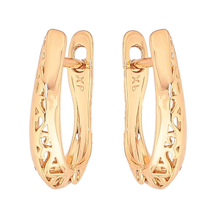 Серьги Xuping цвет Позолота 18К английський замок "Декоративный узор" фото №6 Серьги Xuping цвет Позолота 18К английський замок "Декоративный узор" фото №6