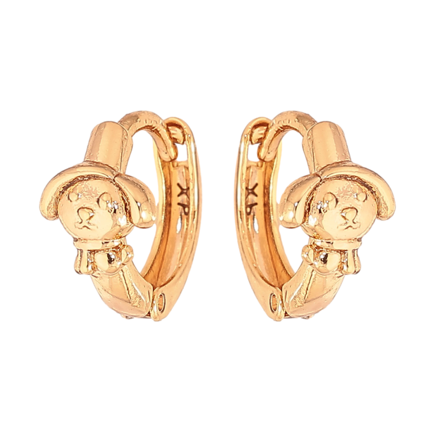 Сережки Xuping колір Позолота 18К колечка "Цуценята" фото №1