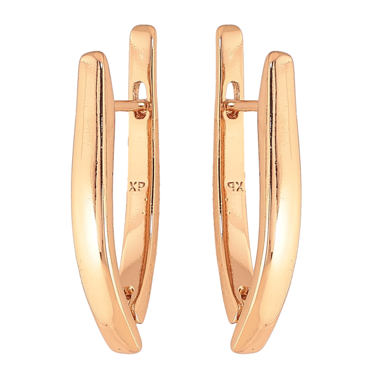 Серьги Xuping цвет Позолота 18К английский замок "Скобы" фото №13