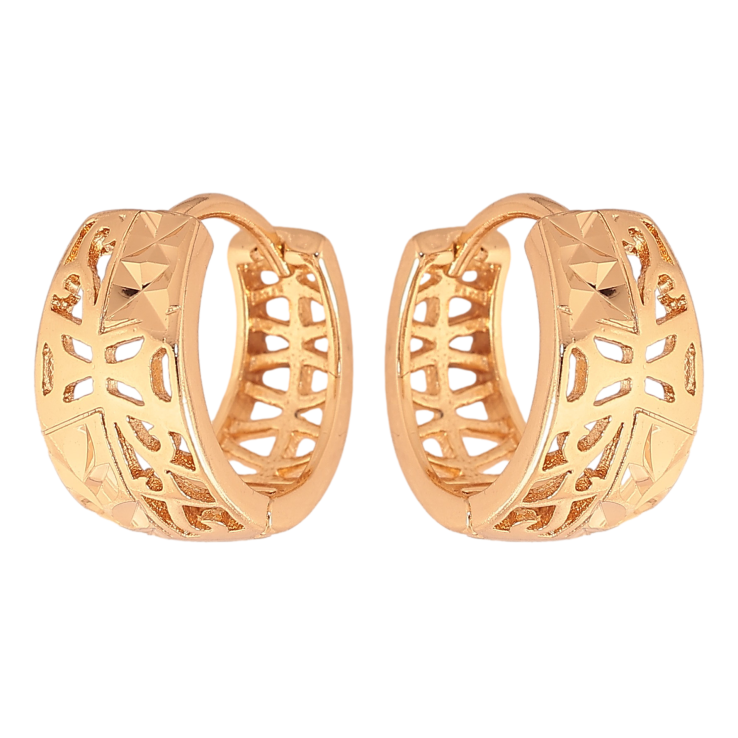 Сережки Xuping колір Позолота 18К колечка "Декоративний візерунок" фото №22