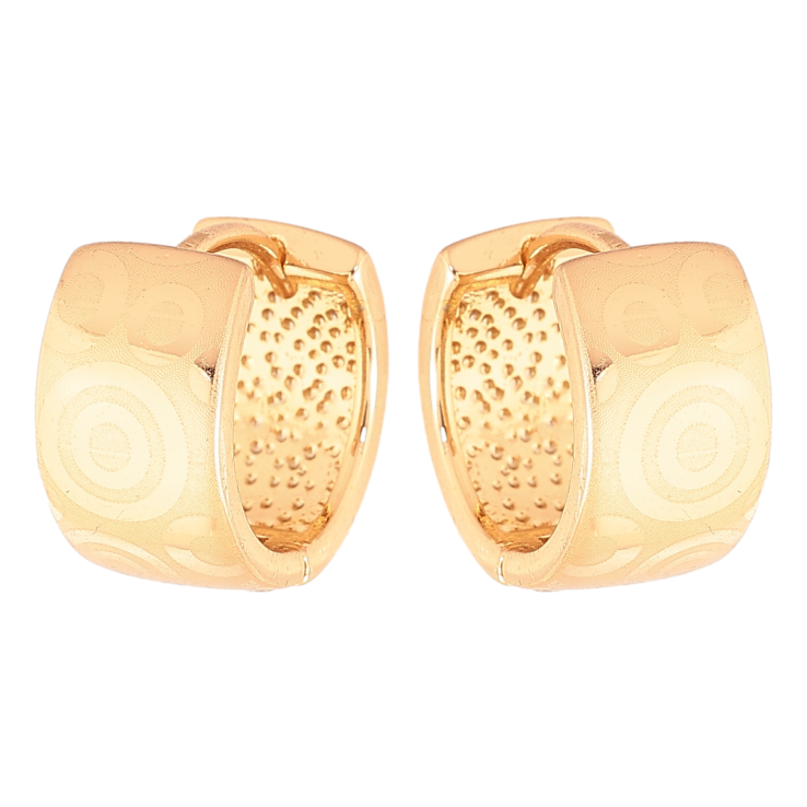 Сережки Xuping колір Позолота 18К колечка "Візерунок напиленням" фото №20