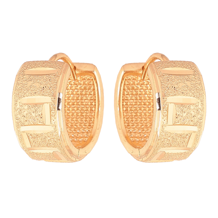 Сережки Xuping колір Позолота 18К колечка "Візерунок з крокреню" фото №18