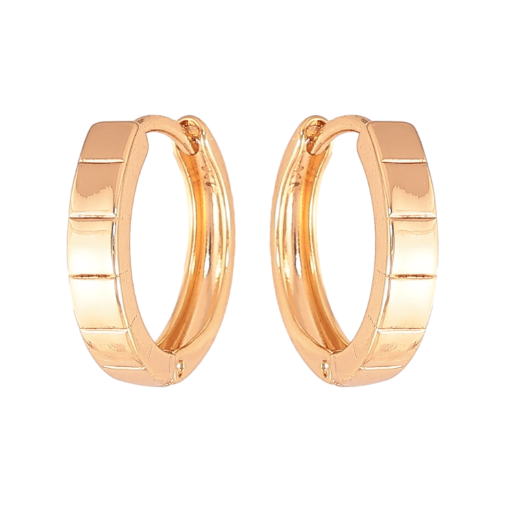 Серьги Xuping цвет Позолота 18К колечки "Декоративный узор" фото №4