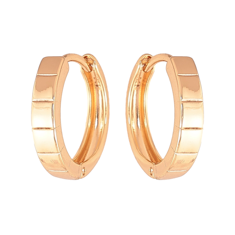 Серьги Xuping цвет Позолота 18К колечки "Декоративный узор" фото №1