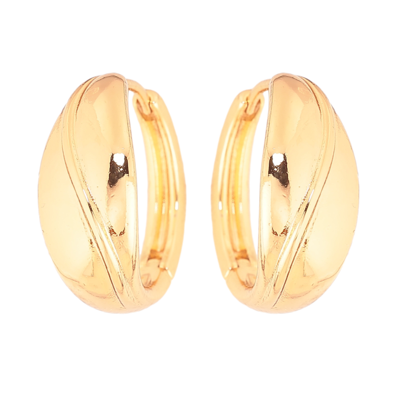 Серьги Xuping цвет Позолота 18К колечки "Декоративный узор" фото №1