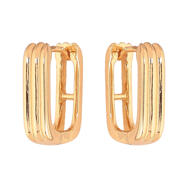 Сережки Xuping колір Позолота 18К колечка "Декоративний візерунок" фото №6 Сережки Xuping колір Позолота 18К колечка "Декоративний візерунок" фото №6