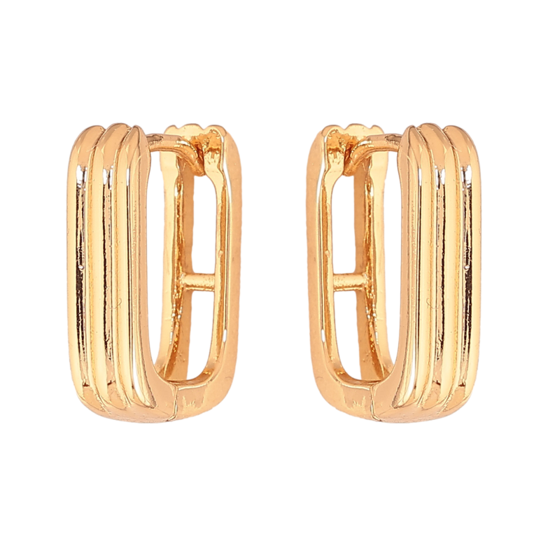 Сережки Xuping колір Позолота 18К колечка "Декоративний візерунок" фото №1 Сережки Xuping колір Позолота 18К колечка "Декоративний візерунок" фото №1