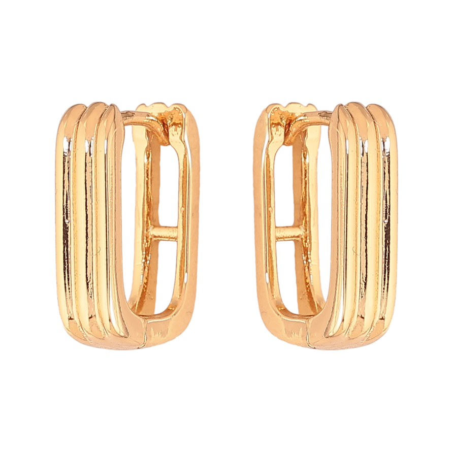 Серьги Xuping цвет Позолота 18К колечки "Декоративный узор" фото №1 Серьги Xuping цвет Позолота 18К колечки "Декоративный узор" фото №1