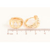 Серьги Xuping цвет Позолота 18K колечки "Узор с кристаллами" фото №2