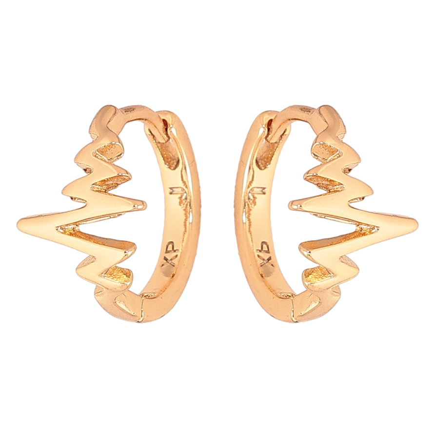 Сережки Xuping колір Позолота 18К колечка "Декоративний візерунок" фото №1 Сережки Xuping колір Позолота 18К колечка "Декоративний візерунок" фото №1