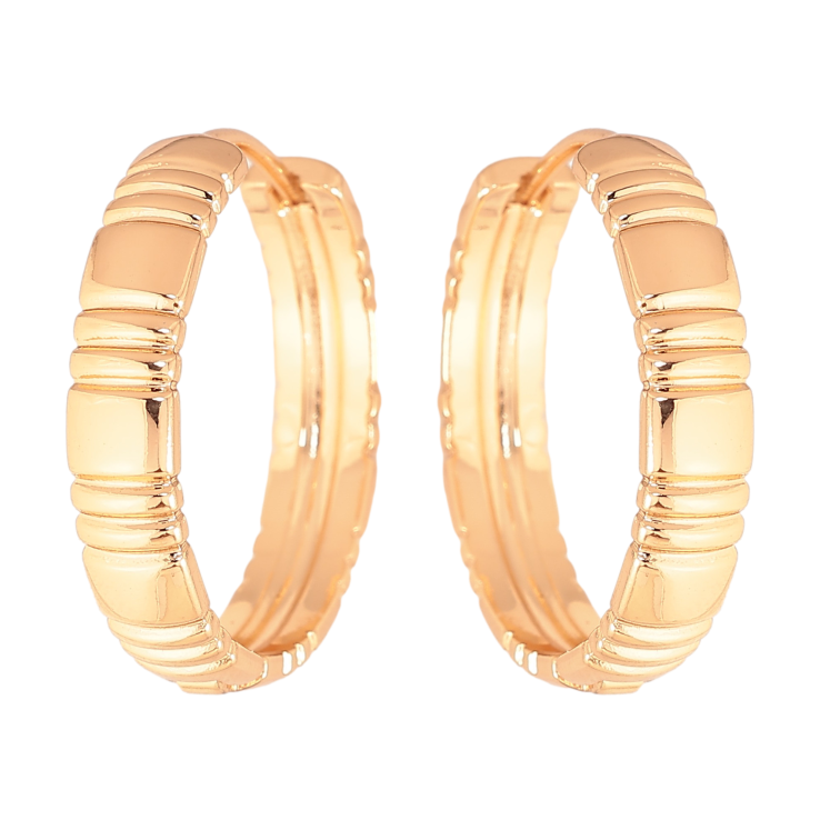 Сережки Xuping колір Позолота 18К колечка "Декоративний візерунок" фото №22