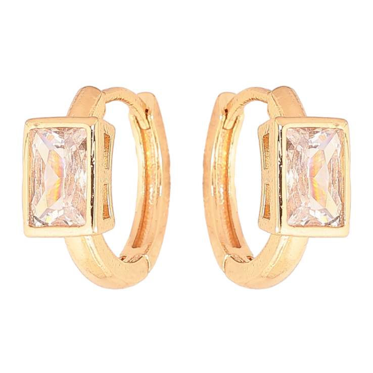 Сережки Xuping колір Позолота 18К колечка "Кристали" фото №18