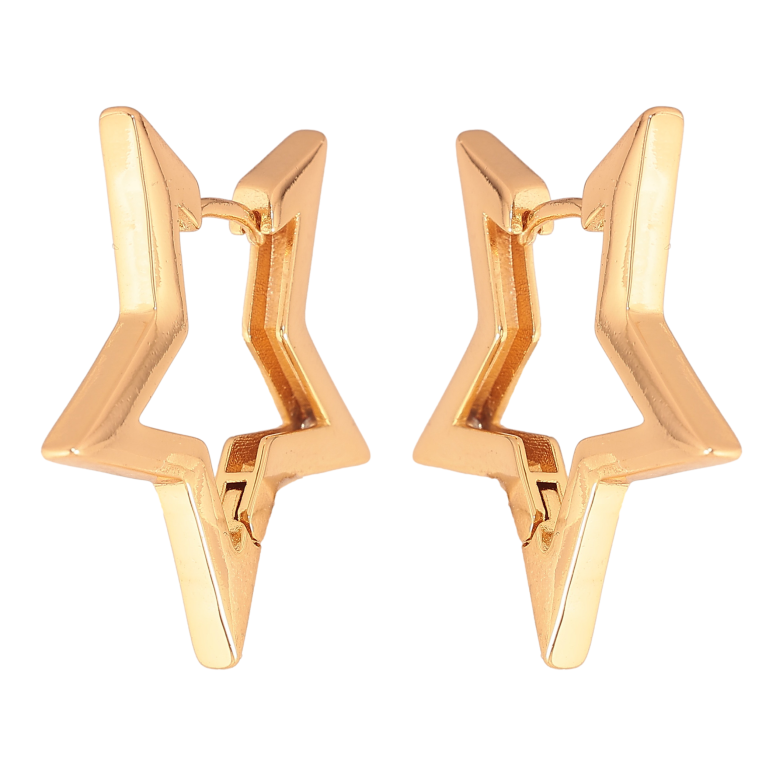 Сережки Xuping колір Позолота 18К колечка "Зірки" фото №1