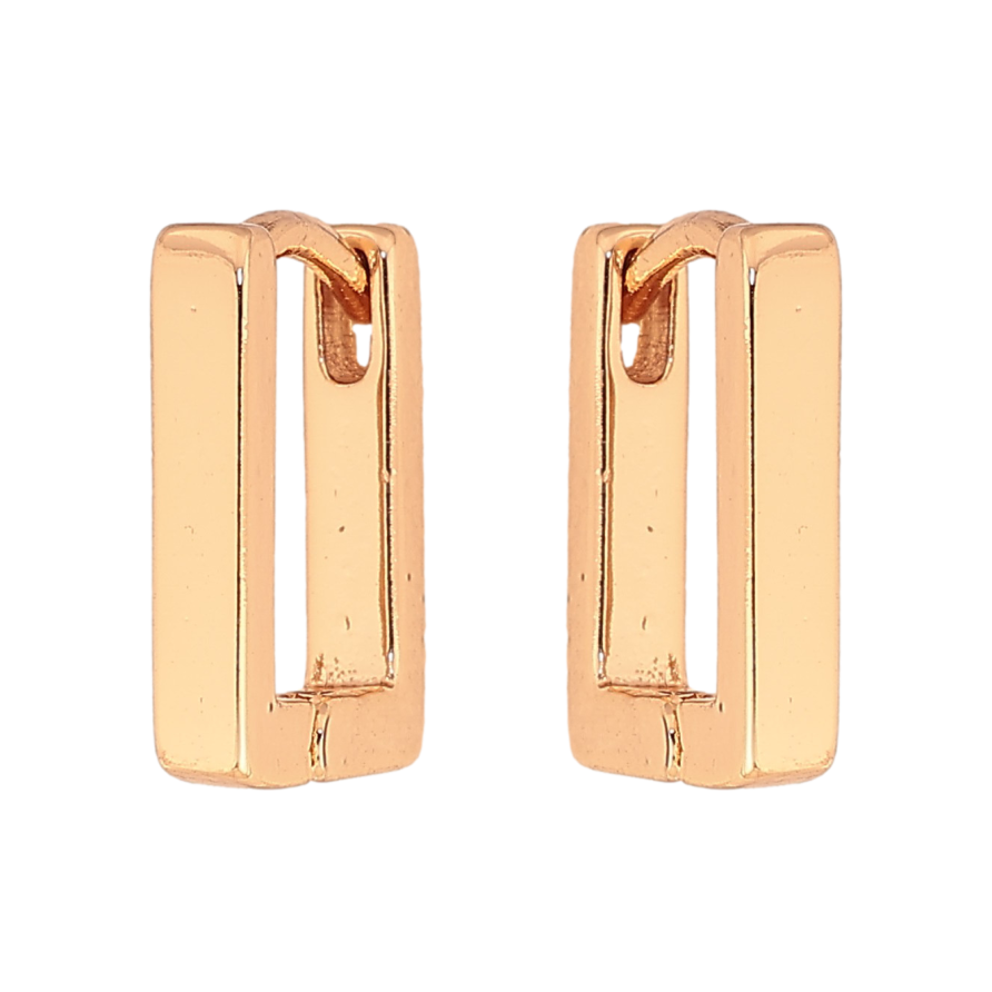 Сережки Xuping колір Позолота 18К колечка "Прямокутні"  10х12мм фото №1