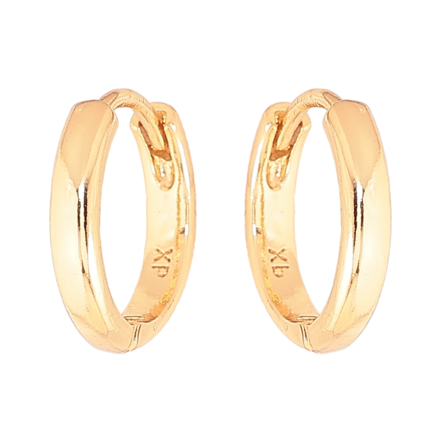 Серьги Xuping цвет Позолота 18К колечки "Классика , шир. 2мм" ø 14мм фото №1