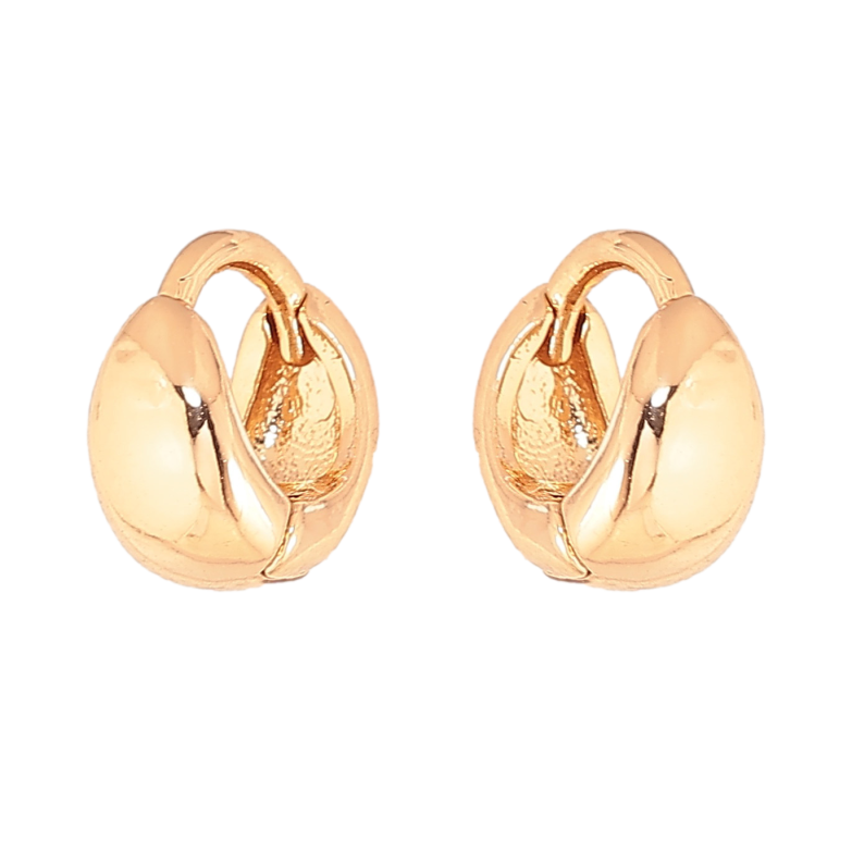 Серьги Xuping цвет Позолота 18К колечки "Классика" ø 10мм фото №1