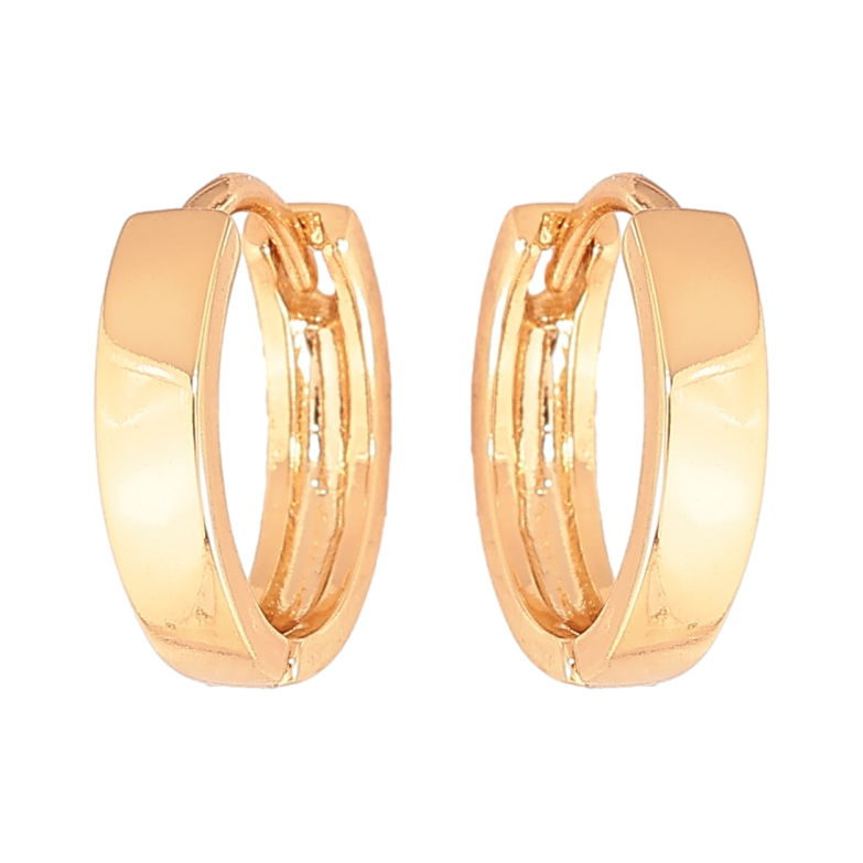 Серьги Xuping цвет Позолота 18К колечки "Классика , шир. 3мм" ø 14мм фото №1