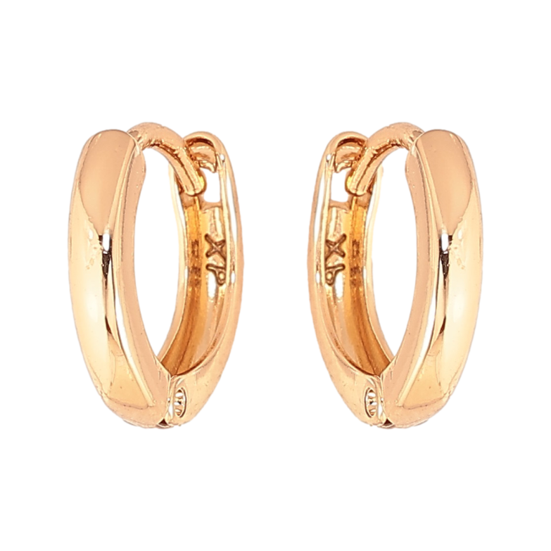 Серьги Xuping цвет Позолота 18К колечки "Классика , шир. 2мм" ø 11мм фото №1