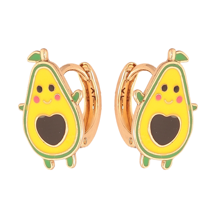 Сережки Xuping колір Позолота 18К колечка "Авокадо" фото №8
