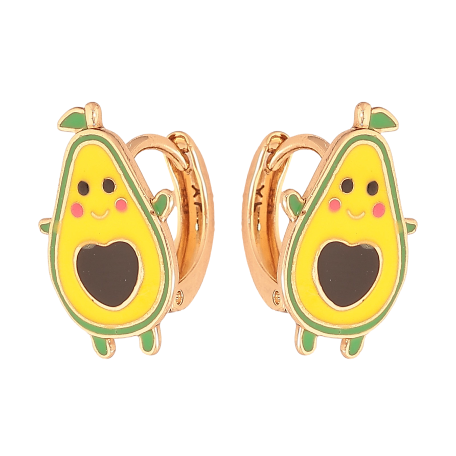 Серьги Xuping цвет Позолота 18К колечки "Авокадо" фото №1