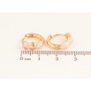 Серьги Xuping цвет Позолота 18К колечки "Декоративный узор с эмалью" фото №2 Серьги Xuping цвет Позолота 18К колечки "Декоративный узор с эмалью" фото №2