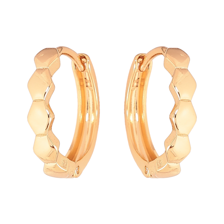 Сережки Xuping колір Позолота 18К колечка "Декоративний візерунок" фото №1 Сережки Xuping колір Позолота 18К колечка "Декоративний візерунок" фото №1