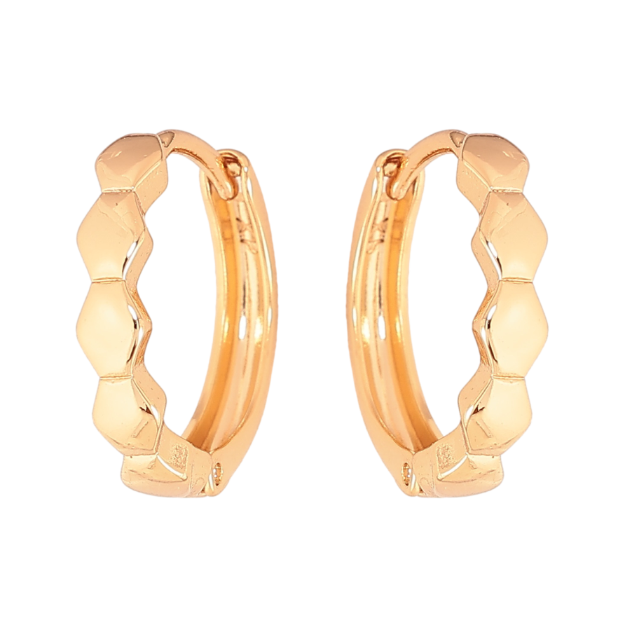 Сережки Xuping колір Позолота 18К колечка "Декоративний візерунок" фото №1 Сережки Xuping колір Позолота 18К колечка "Декоративний візерунок" фото №1