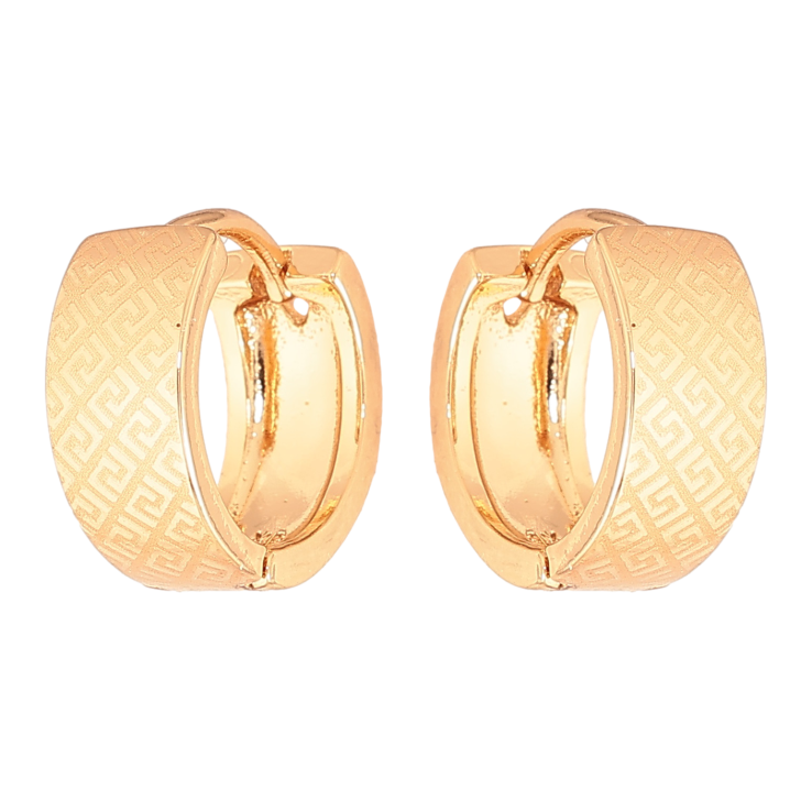 Серьги Xuping цвет Позолота 18К колечки "Узор напылением" фото №18