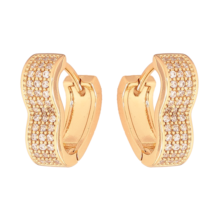 Сережки Xuping колір Позолота 18К колечка "Сердечки з інкрустацією кристалами" фото №16 Сережки Xuping колір Позолота 18К колечка "Сердечки з інкрустацією кристалами" фото №16