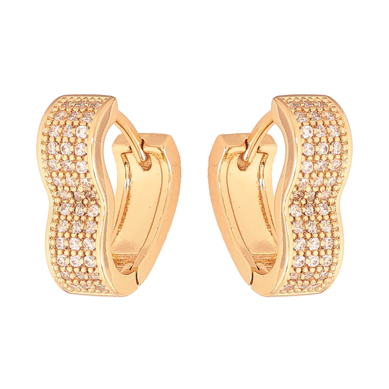 Серьги Xuping цвет Позолота 18К колечки "Сердечки с инкрустацией кристаллами" фото №1 Серьги Xuping цвет Позолота 18К колечки "Сердечки с инкрустацией кристаллами" фото №1