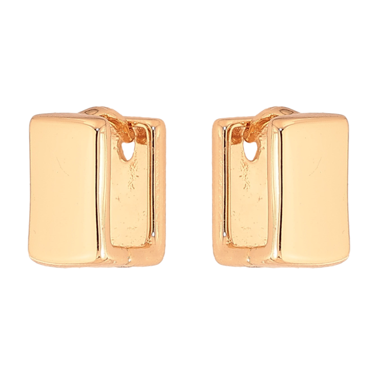 Серьги Xuping цвет Позолота 18К колечки "Квадратные" 9х10мм, шир. 6мм фото №18