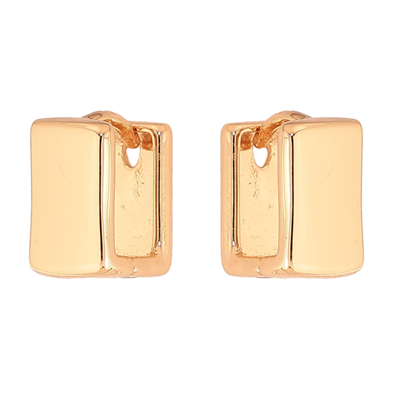 Сережки Xuping колір Позолота 18К колечка "Квадратні" 9х10мм, шир. 6мм фото №1