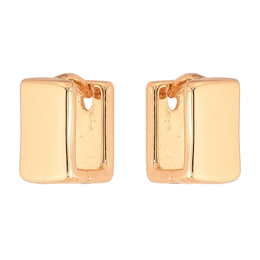 Сережки Xuping колір Позолота 18К колечка "Квадратні" 9х10мм, шир. 6мм фото №1