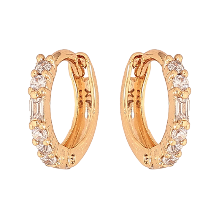 Серьги Xuping цвет Позолота 18К колечки "Дорожки кристаллов" фото №24 Серьги Xuping цвет Позолота 18К колечки "Дорожки кристаллов" фото №24