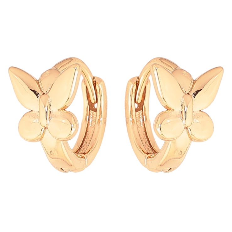 Сережки Xuping колір Позолота 18К колечка "Метелики" фото №6