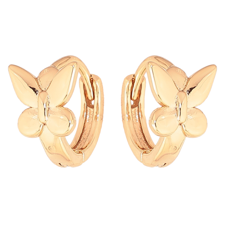 Серьги Xuping цвет Позолота 18К колечки "Бабочки" фото №1