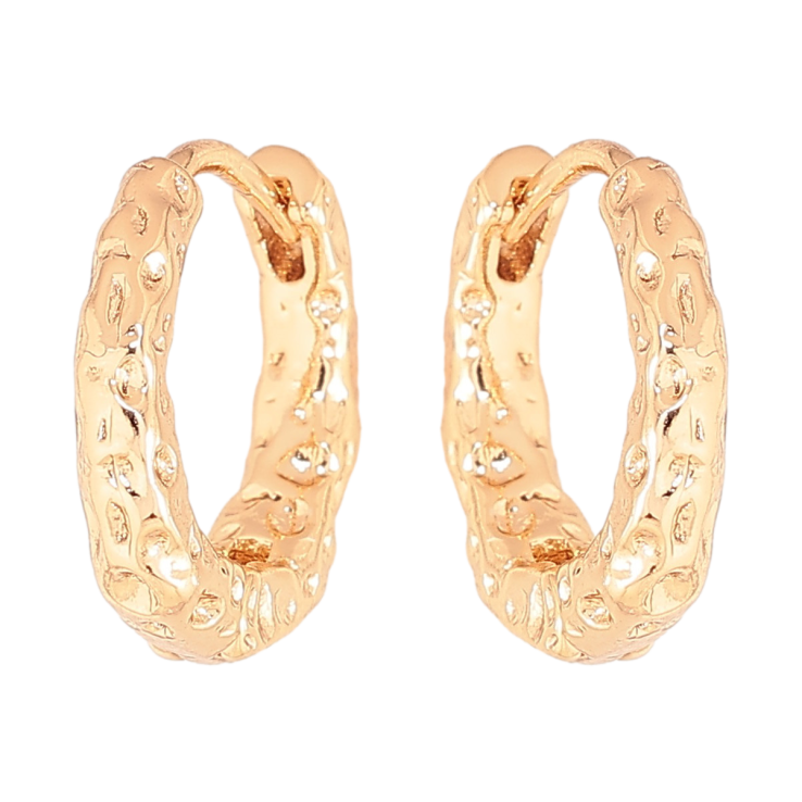 Сережки Xuping колір Позолота 18К колечка "Декоративний візерунок" фото №3