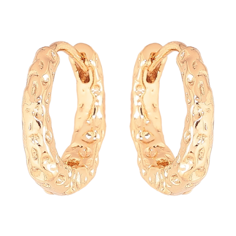 Сережки Xuping колір Позолота 18К колечка "Декоративний візерунок" фото №1 Сережки Xuping колір Позолота 18К колечка "Декоративний візерунок" фото №1