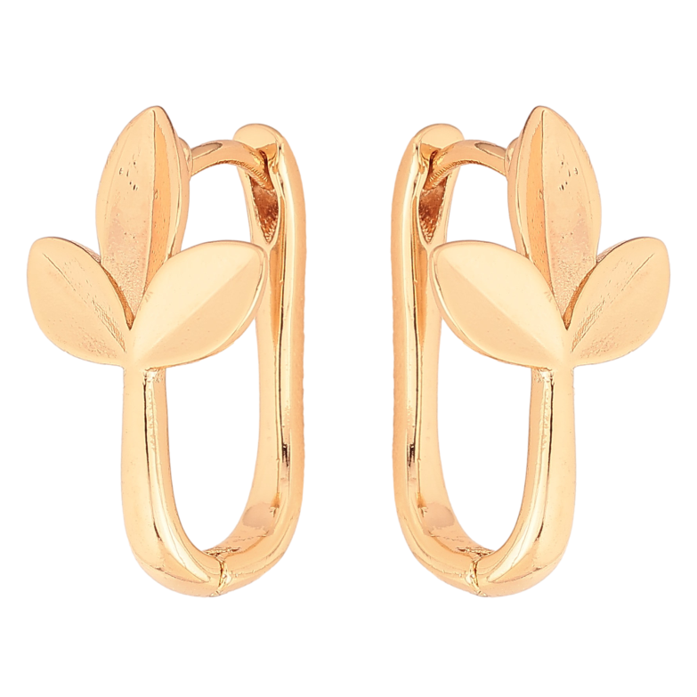 Серьги Xuping цвет Позолота 18K колечки "Веточки"  фото №1