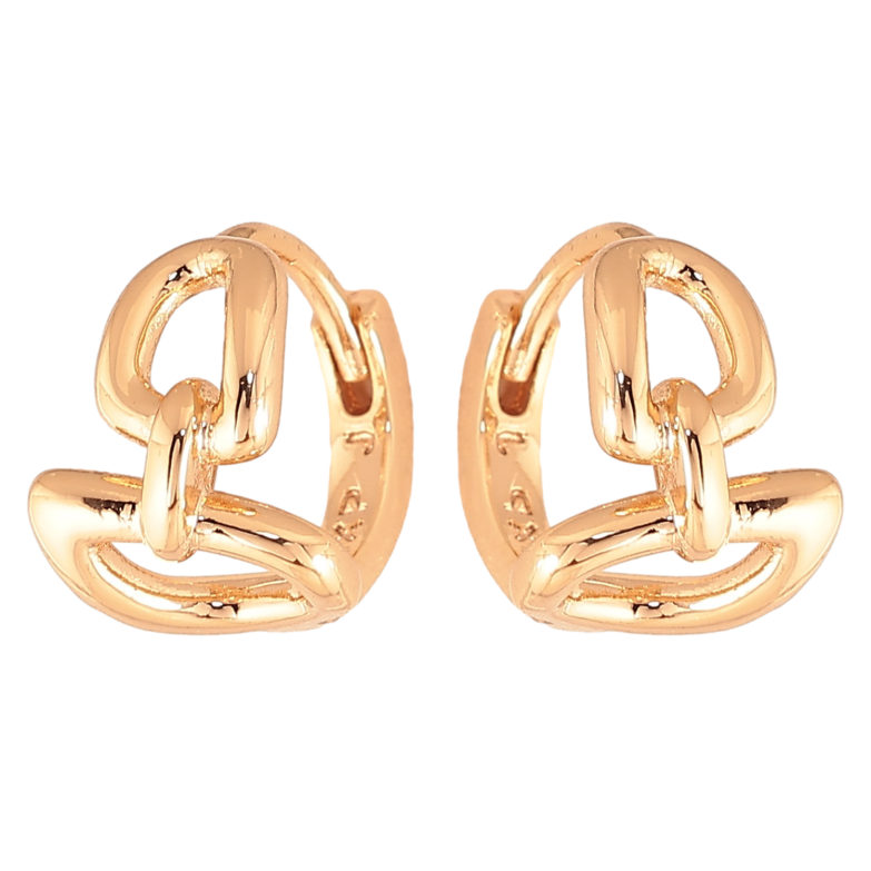 Сережки Xuping колір Позолота 18K колечка "Декоративний візерунок" фото №1