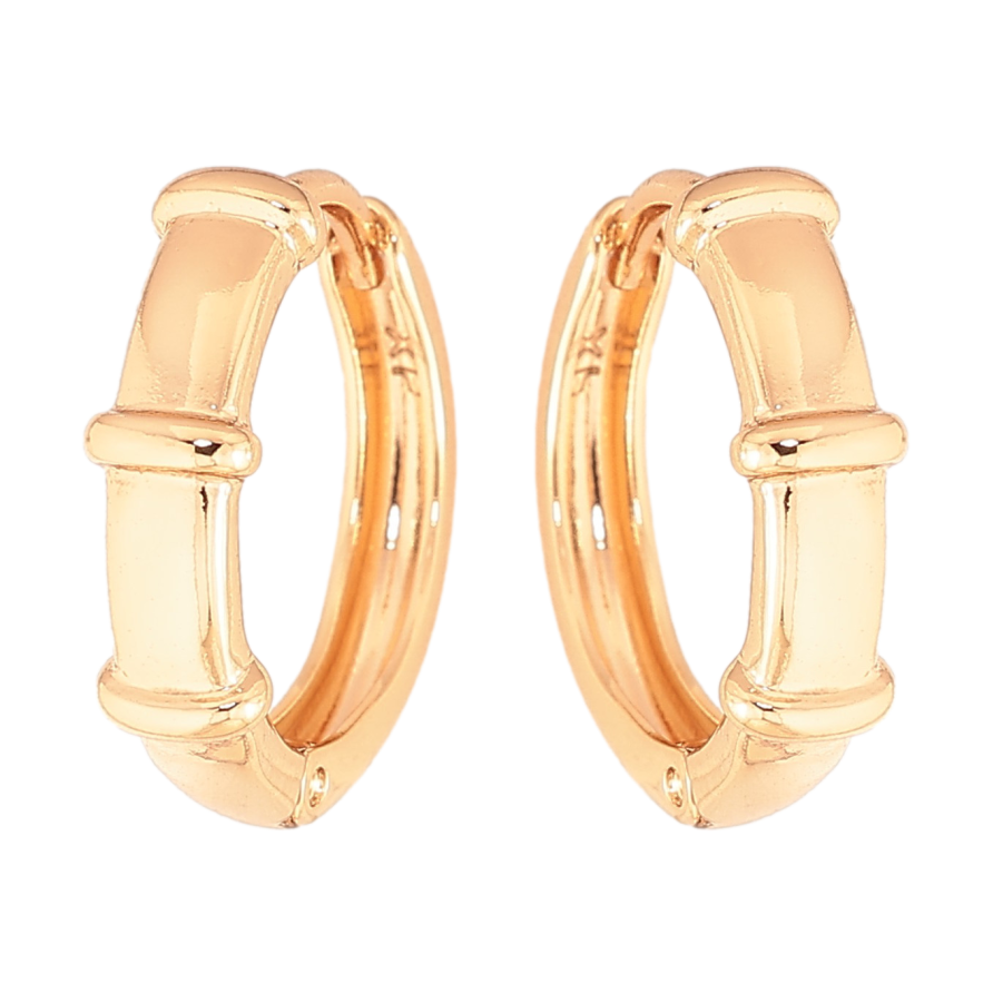 Сережки Xuping колір Позолота 18K колечка "Декоративний візерунок" фото №1