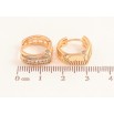 Серьги Xuping цвет Позолота 18K колечки "Узор с кристаллами" фото №2