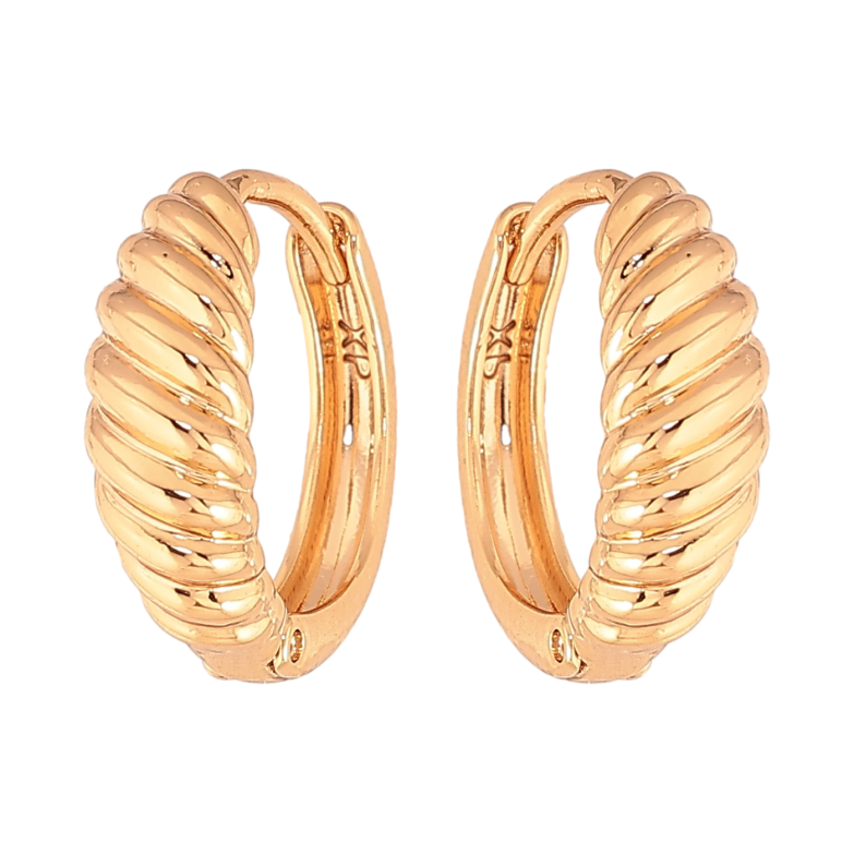 Серьги Xuping цвет Позолота 18К колечки "Декоративный узор" фото №3 Серьги Xuping цвет Позолота 18К колечки "Декоративный узор" фото №3