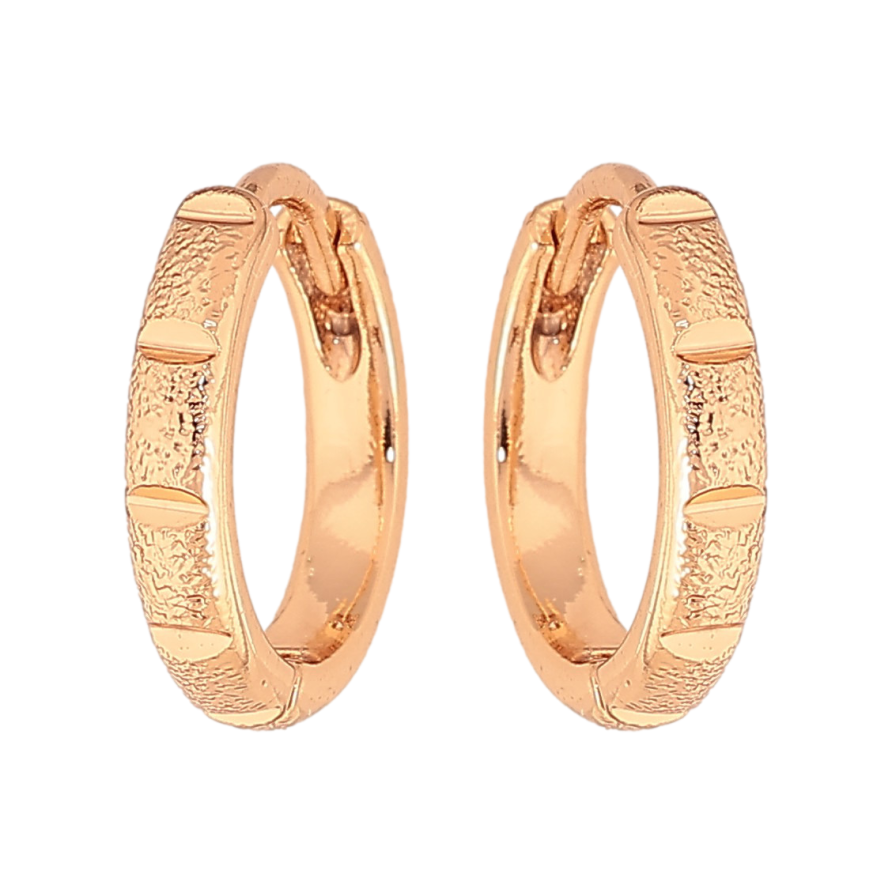 Серьги Xuping цвет Позолота 18К колечки "Декоративный узор" фото №1