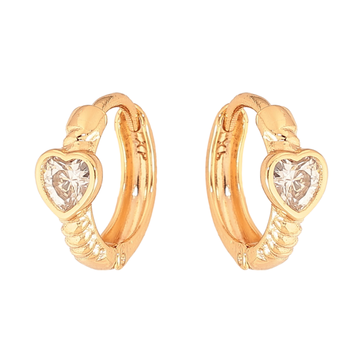 Серьги Xuping цвет Позолота 18К колечки "Сердечки с кристаллами" фото №10 Серьги Xuping цвет Позолота 18К колечки "Сердечки с кристаллами" фото №10